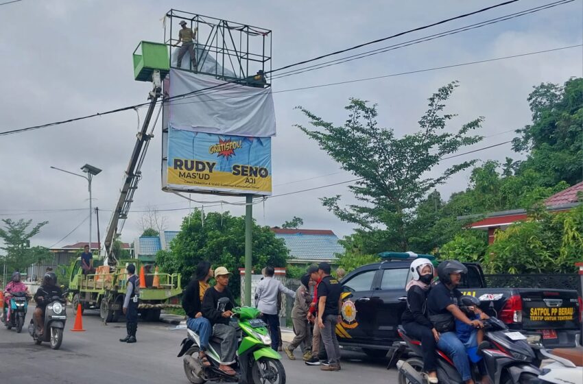 Masuk Masa Tenang, Bawaslu Berau Bersama Tim Gabungan Mulai Tertibkan APK