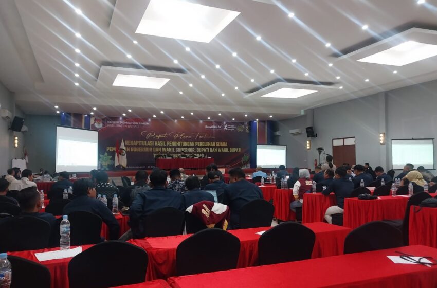 Rekapitulasi Tingkat Kabupaten Rampung, SraGam Unggul 696 Suara dari MP-AW