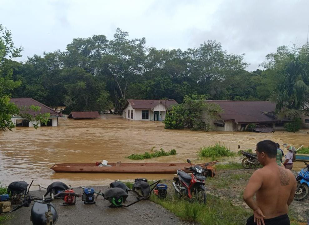 Banjir Serang 14 Kampung di Segah dan Kelay, 7.474 KK Terdampak