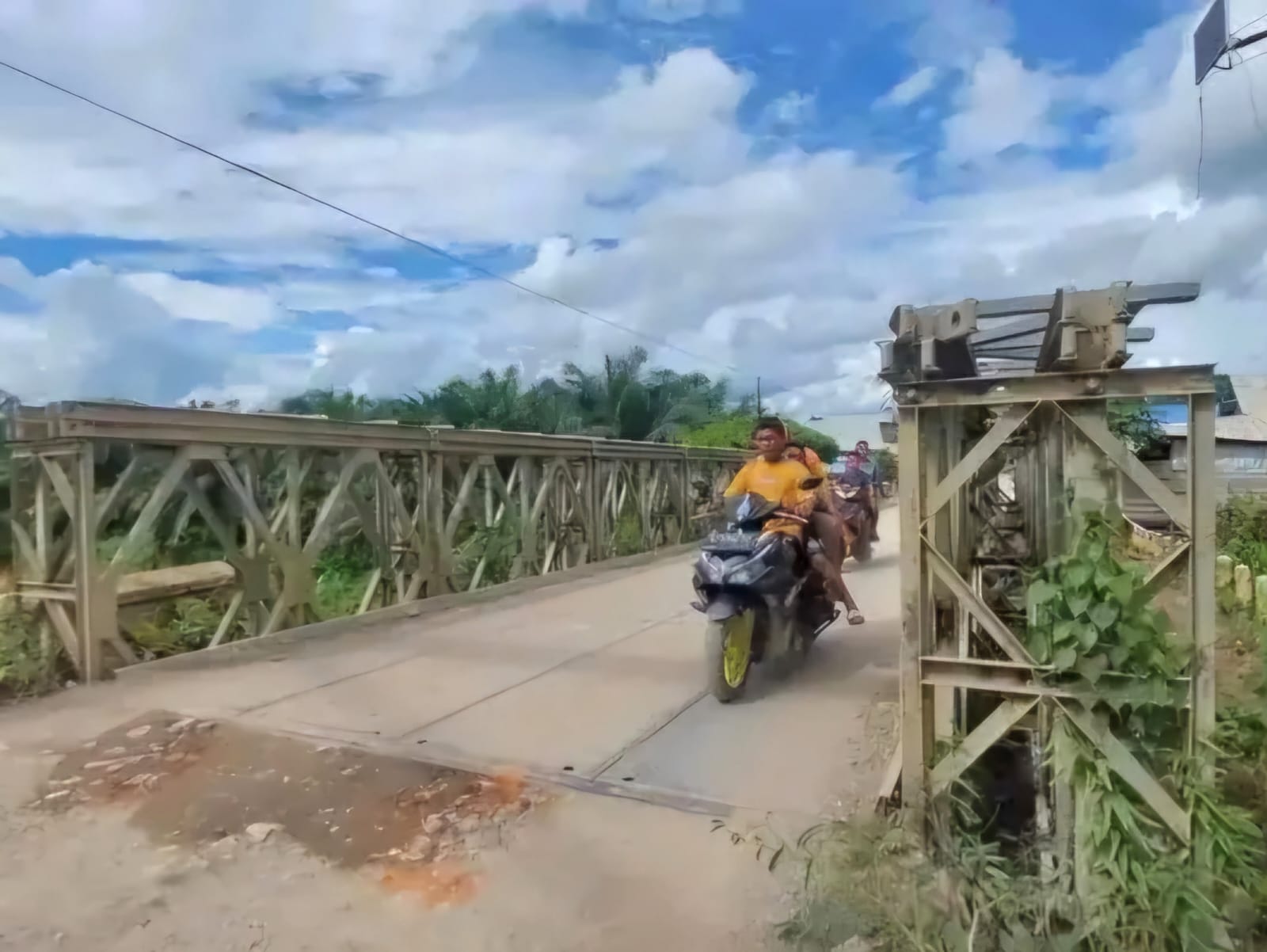 Anggaran Rp12 Miliar Belum Tersedia, Perbaikan Permanen Jembatan Gunung Sari Terhambat
