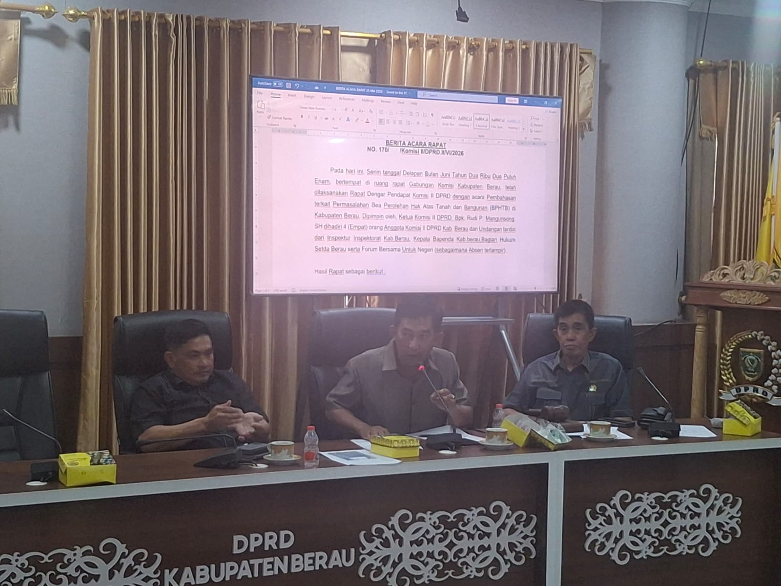Atasi Polemik BPHTB, Komisi II DPRD Berau Sepakati Aturan Baru Berlaku Mulai 15 Juni 2026