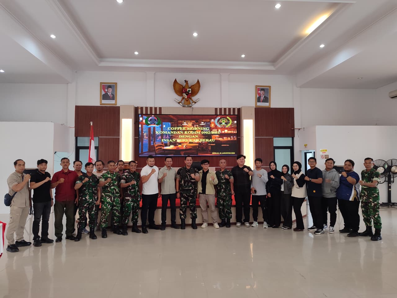 Kodim 0902/Berau Perkuat Sinergi dengan Pers, Dukung Program Strategis Nasional